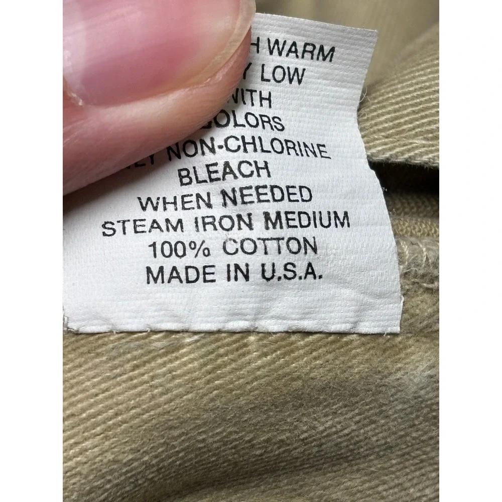 Vintage 90s  Polo Ralph Lauren Chino Pants 38x30 Khaki Pleated Made in USA
